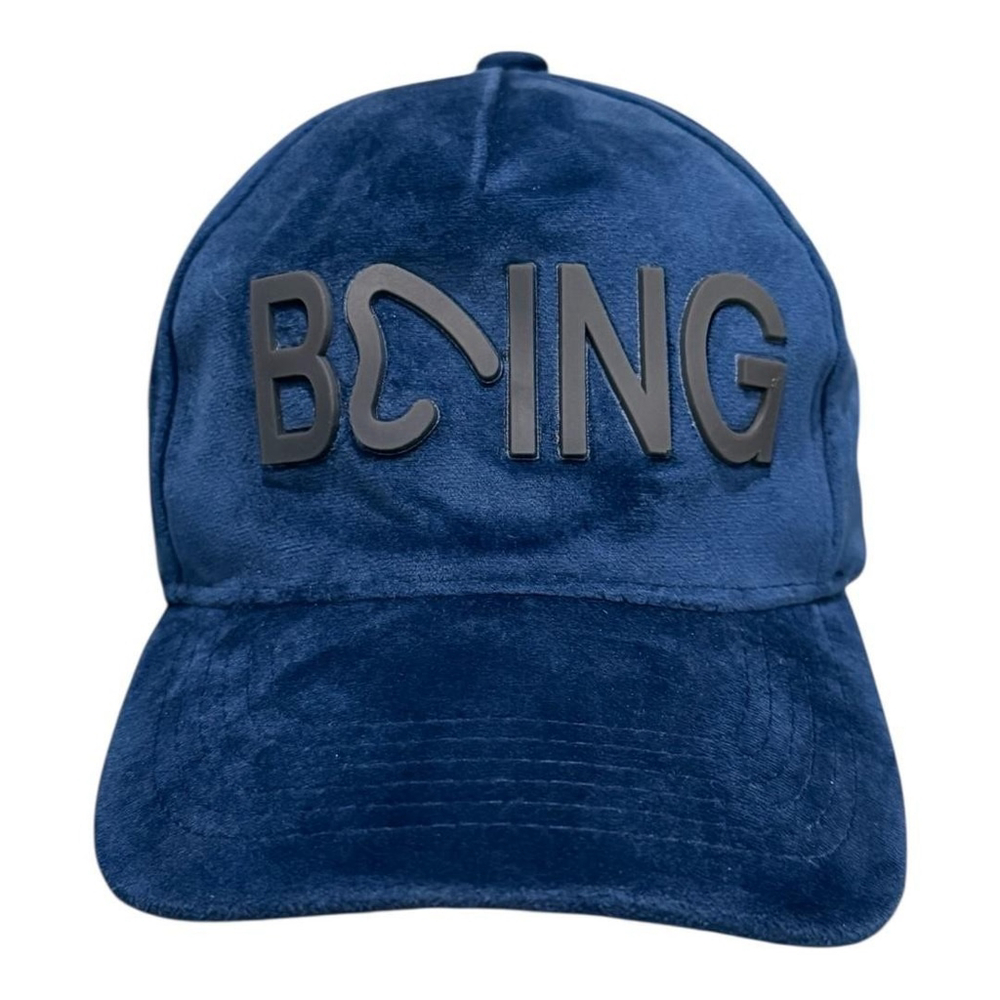Being Hat Cap Strap Back One Size Blue Velvet Sport Baseball Mens Adjustable